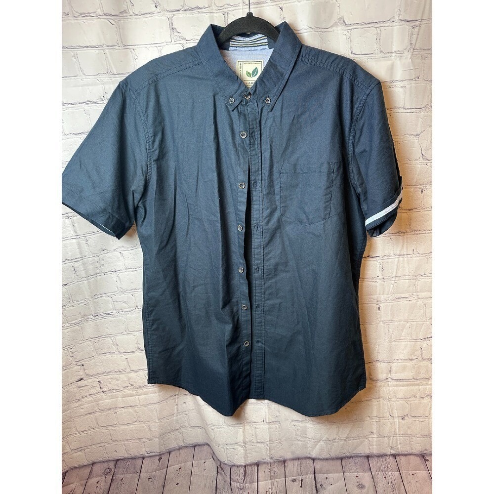 Colours Alexander Julian Organic Cotton Short Sleeve Button Down Shirt Large